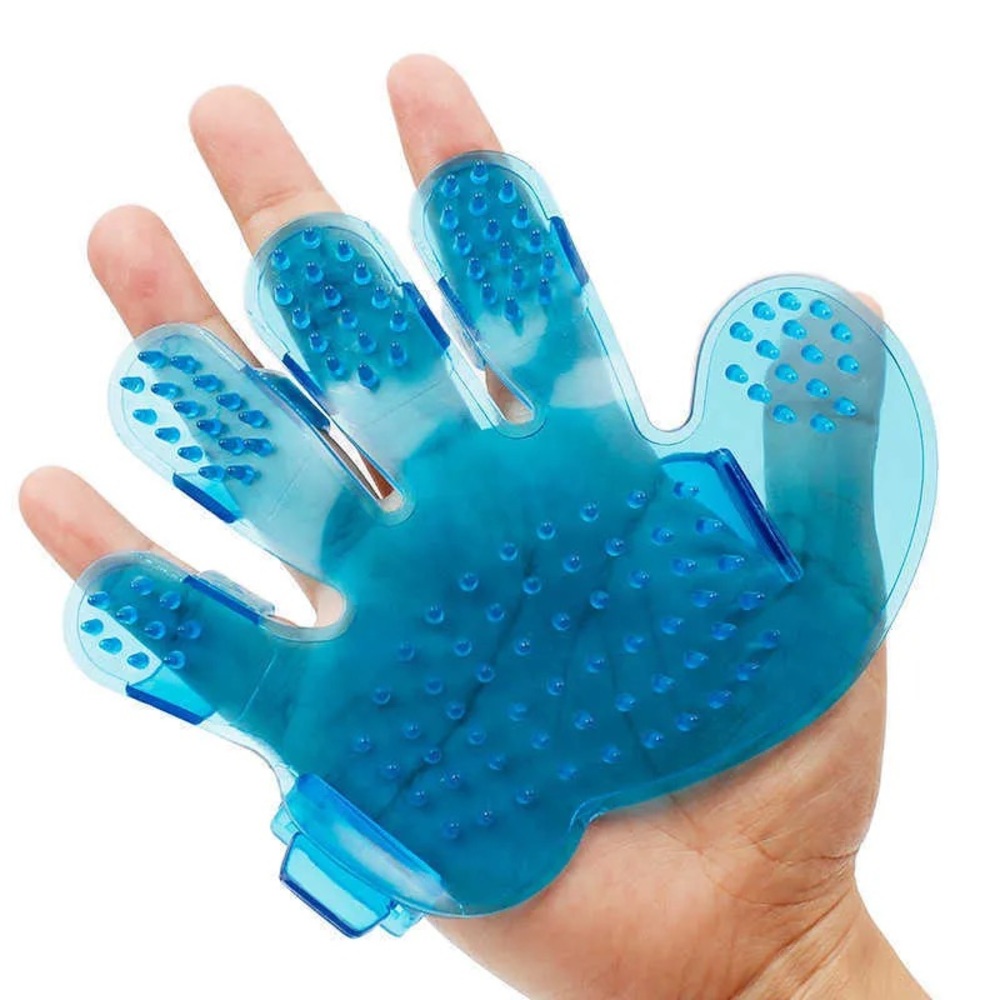 Light Blue Pet Grooming Shedding Designed Glove